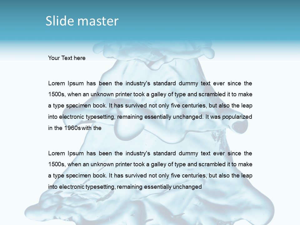 Blue Artistic Drop PowerPoint Template