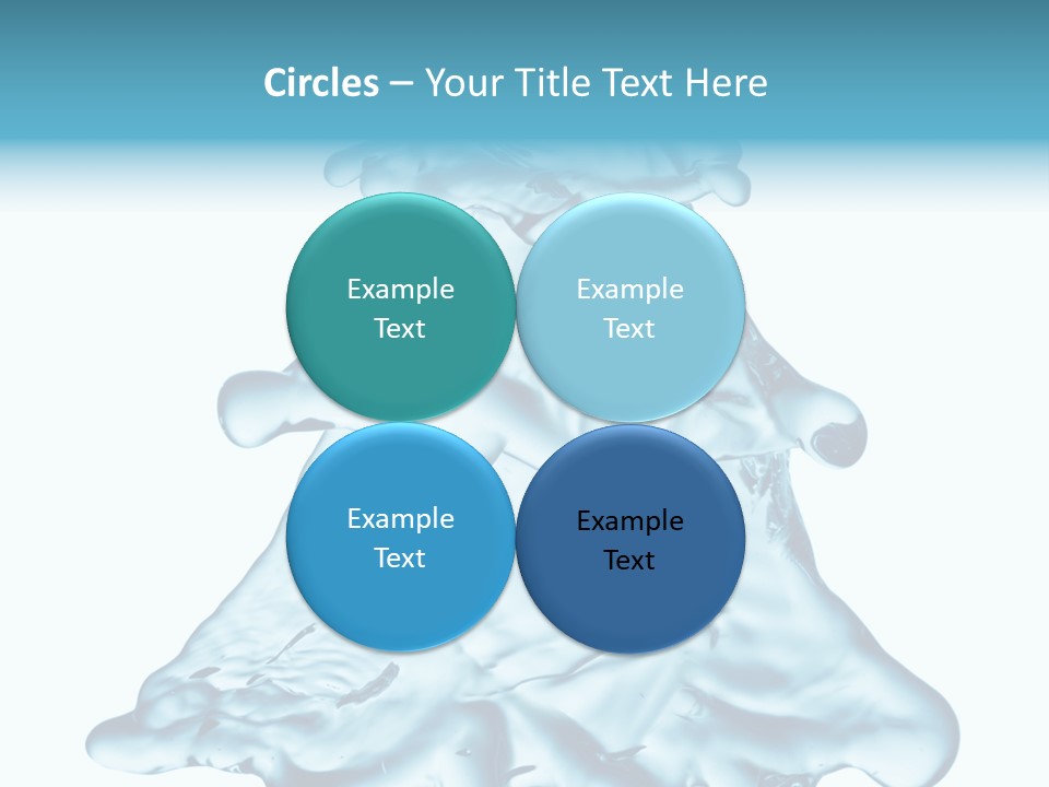 Blue Artistic Drop PowerPoint Template