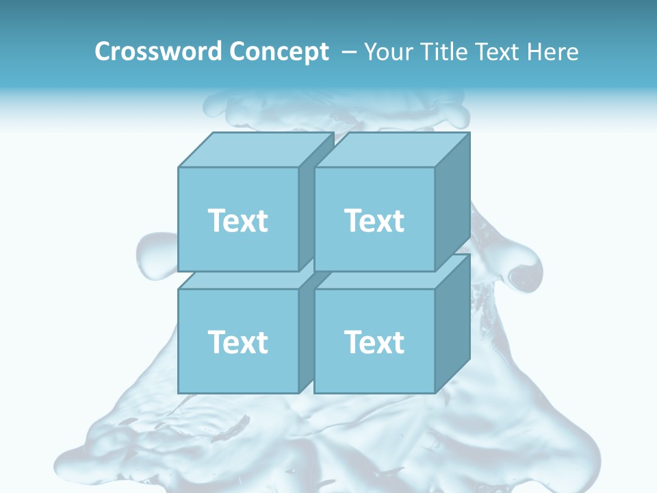 Blue Artistic Drop PowerPoint Template