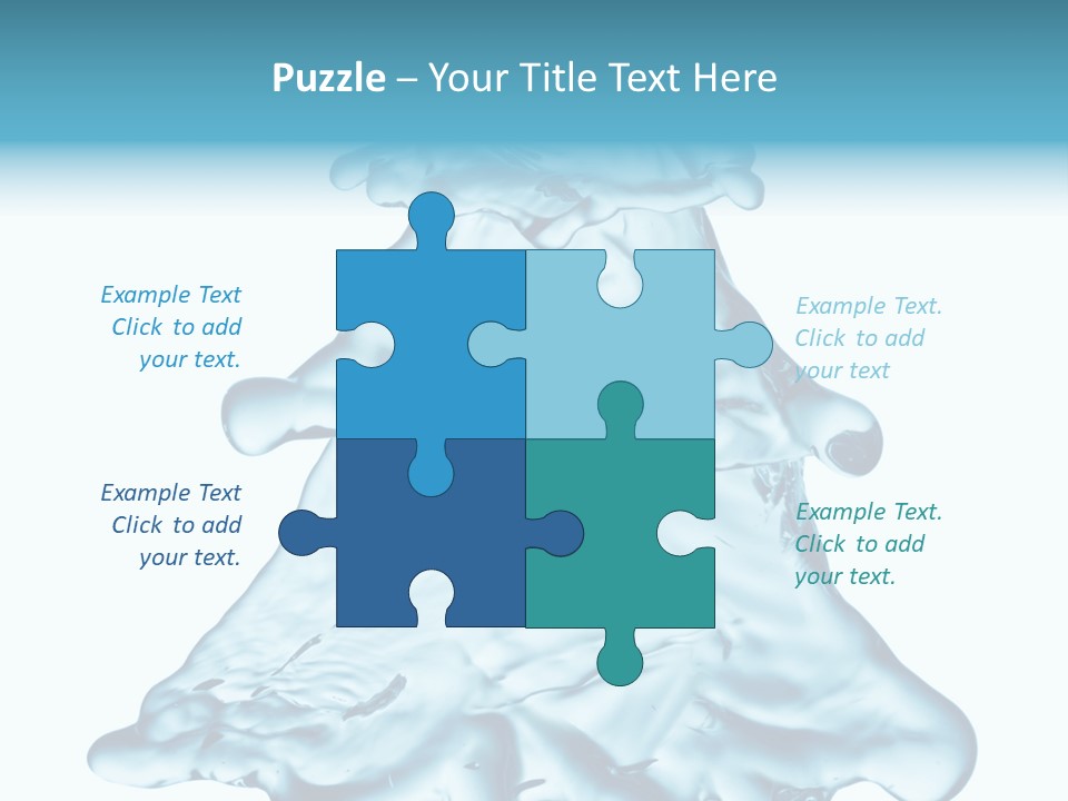 Blue Artistic Drop PowerPoint Template