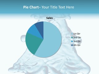 Blue Artistic Drop PowerPoint Template