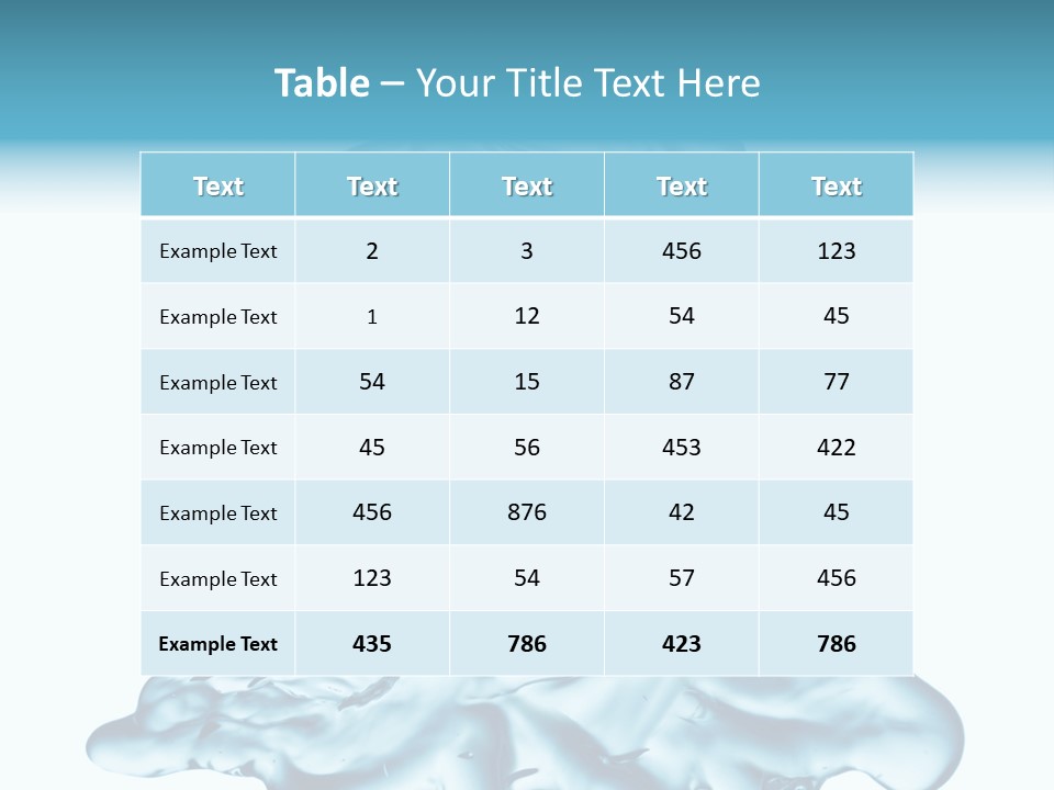 Blue Artistic Drop PowerPoint Template