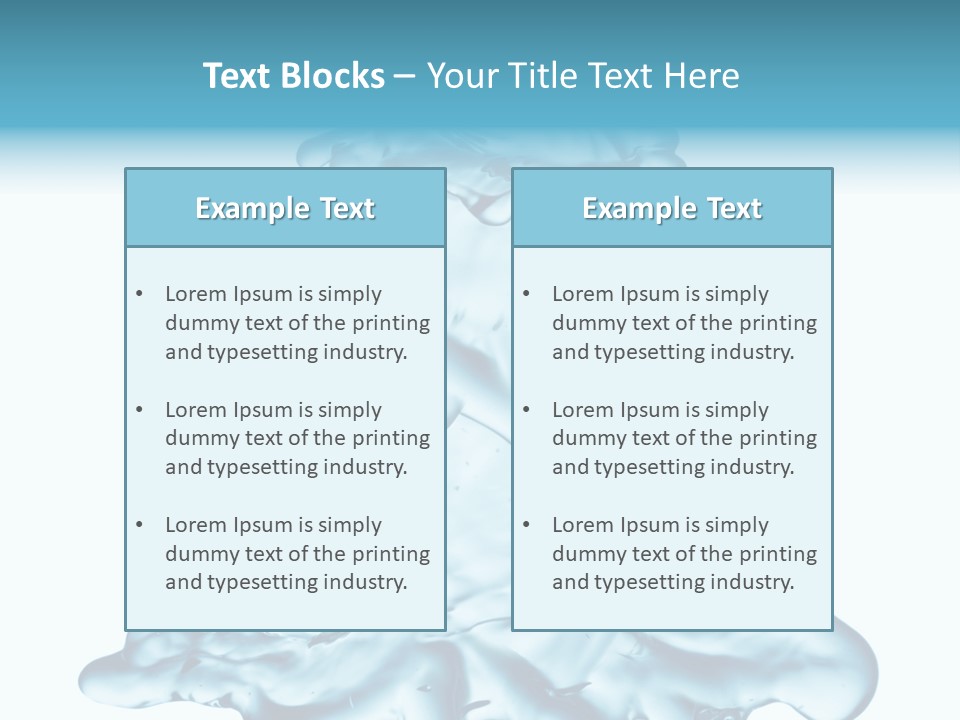Blue Artistic Drop PowerPoint Template