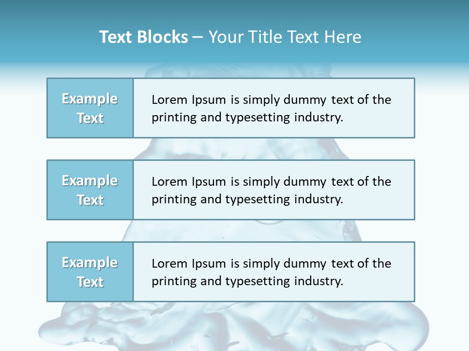 Blue Artistic Drop PowerPoint Template