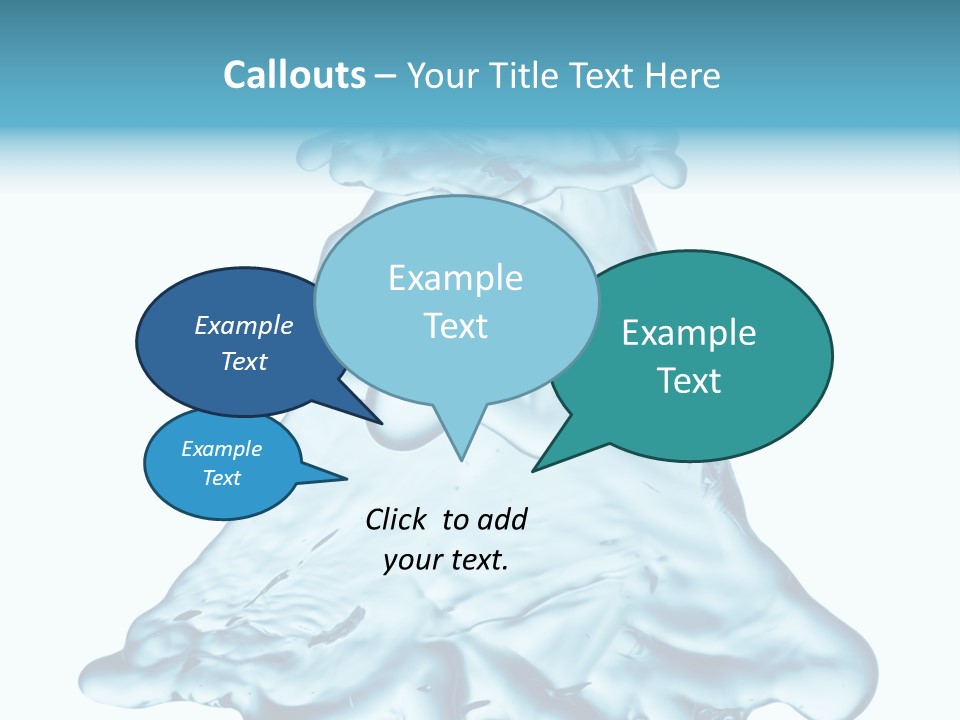 Blue Artistic Drop PowerPoint Template