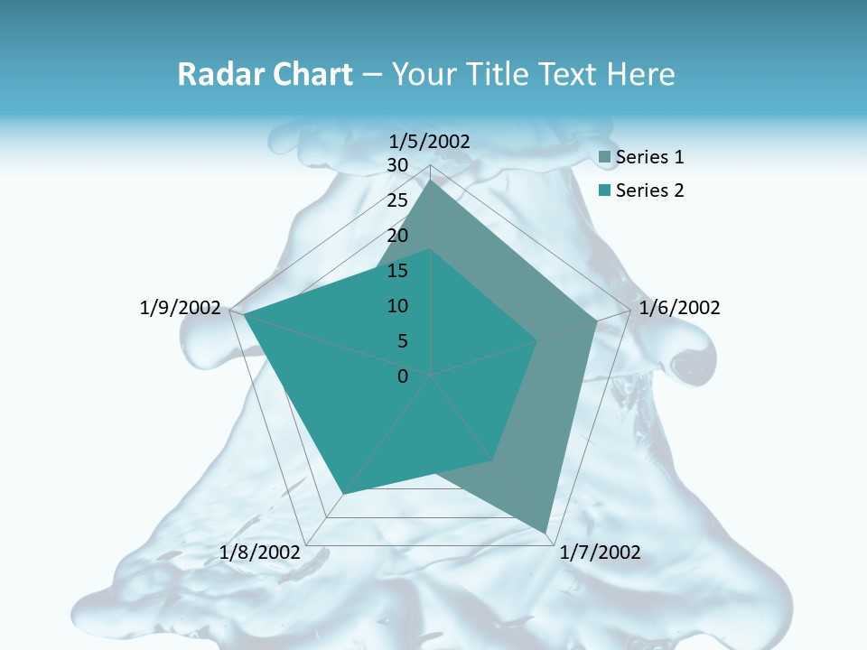 Blue Artistic Drop PowerPoint Template