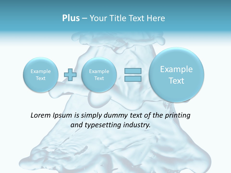 Blue Artistic Drop PowerPoint Template