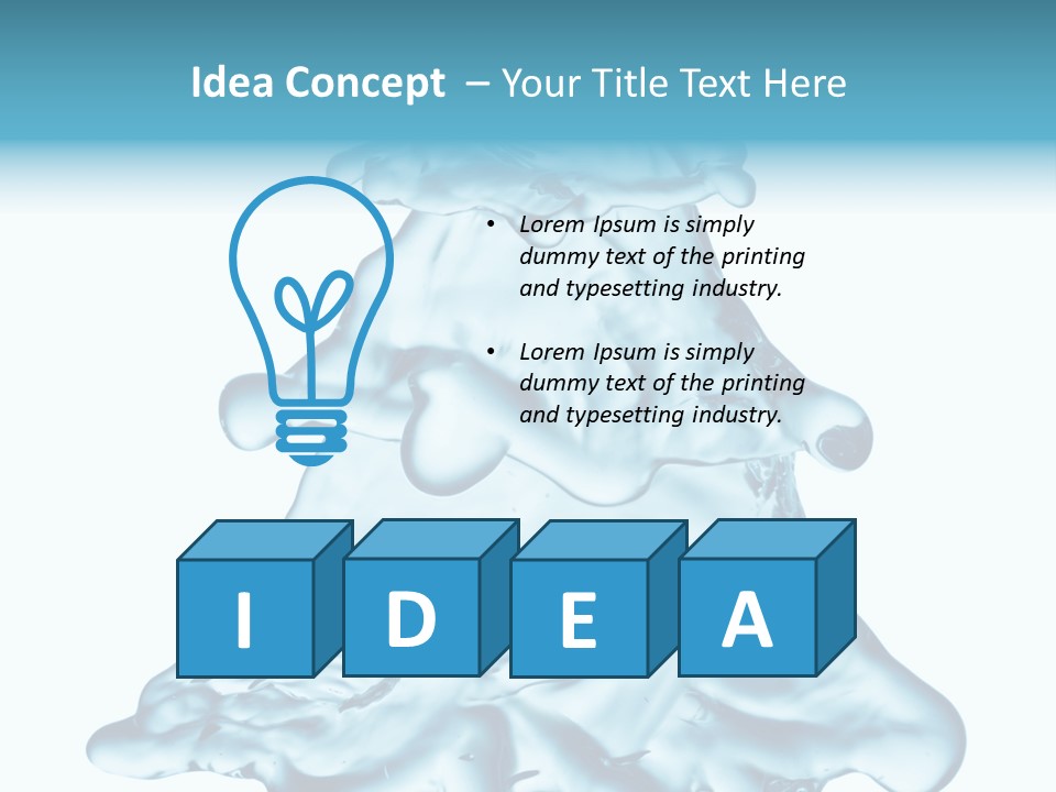 Blue Artistic Drop PowerPoint Template