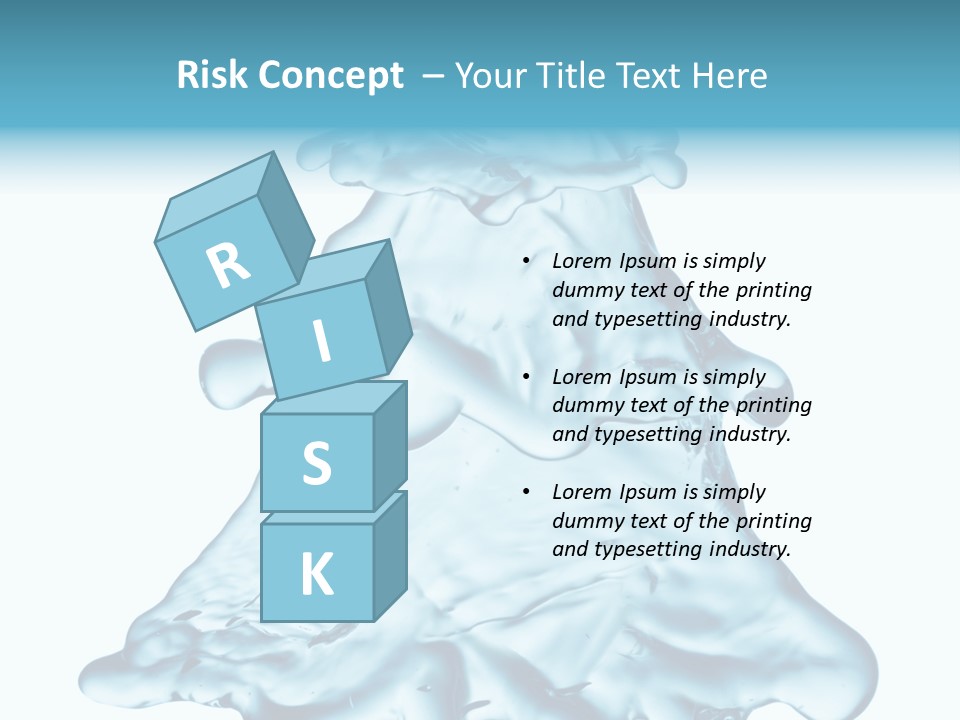 Blue Artistic Drop PowerPoint Template