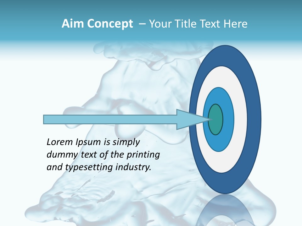 Blue Artistic Drop PowerPoint Template