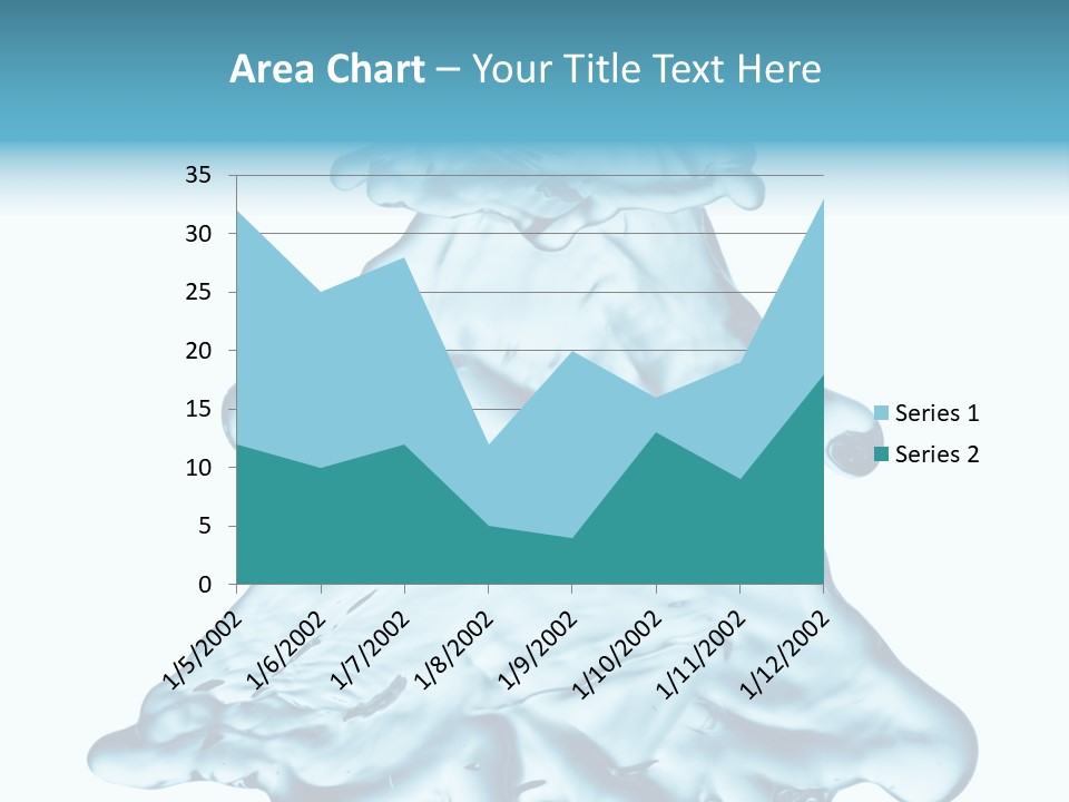 Blue Artistic Drop PowerPoint Template