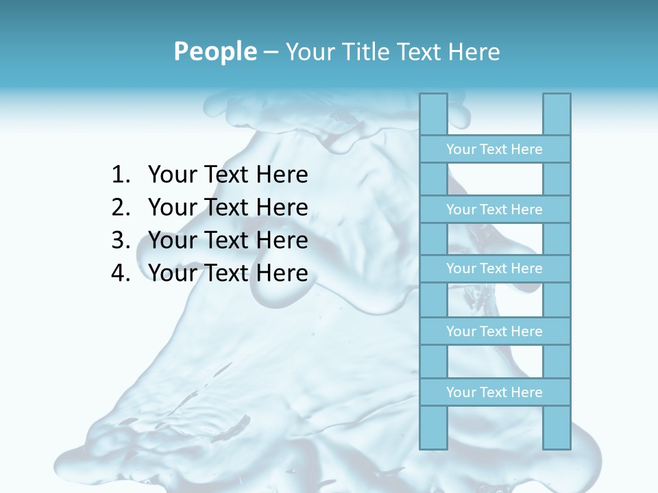 Blue Artistic Drop PowerPoint Template