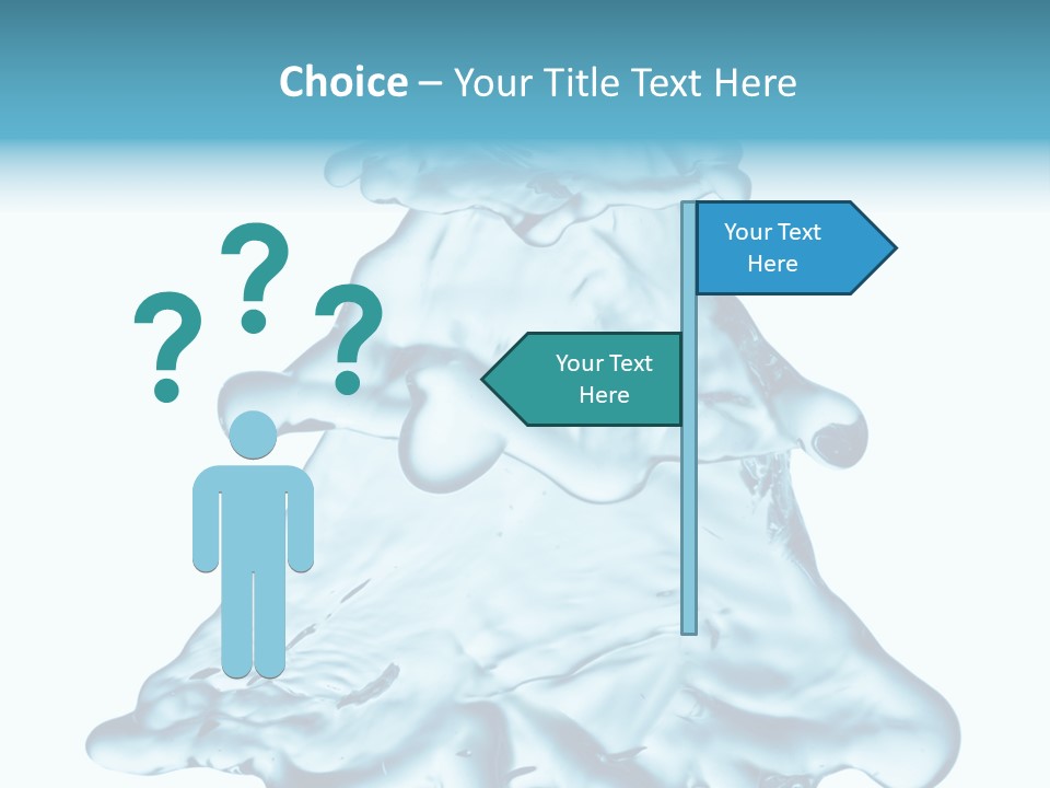 Blue Artistic Drop PowerPoint Template