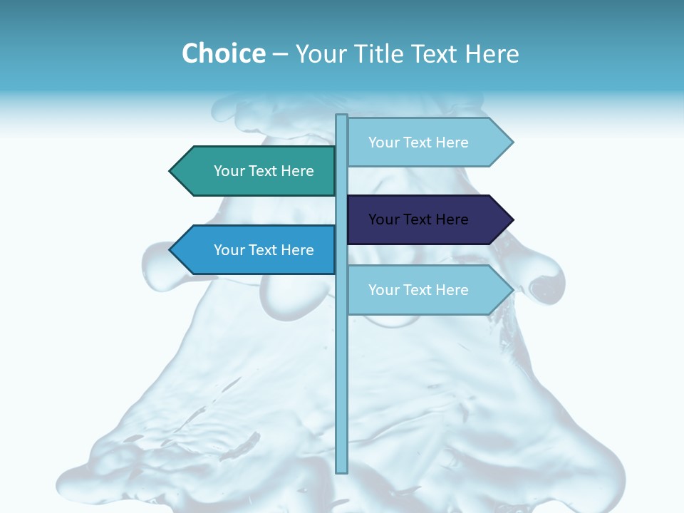 Blue Artistic Drop PowerPoint Template