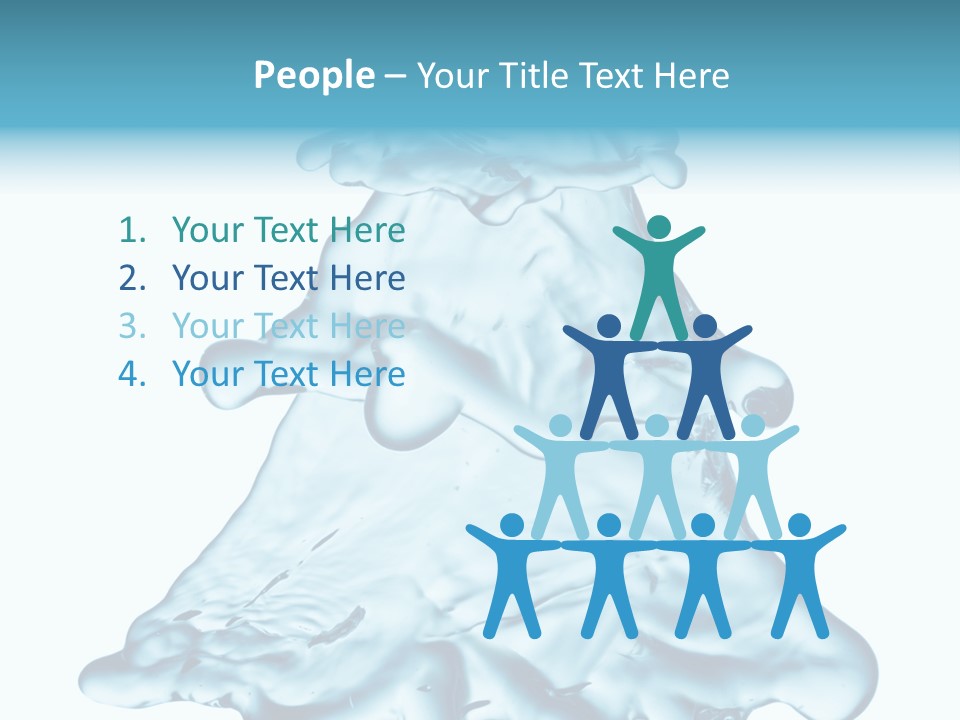 Blue Artistic Drop PowerPoint Template