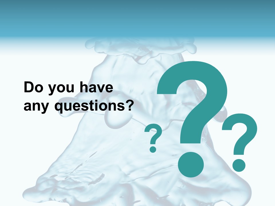 Blue Artistic Drop PowerPoint Template