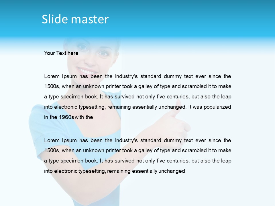 Horizontal Casual Isolated PowerPoint Template