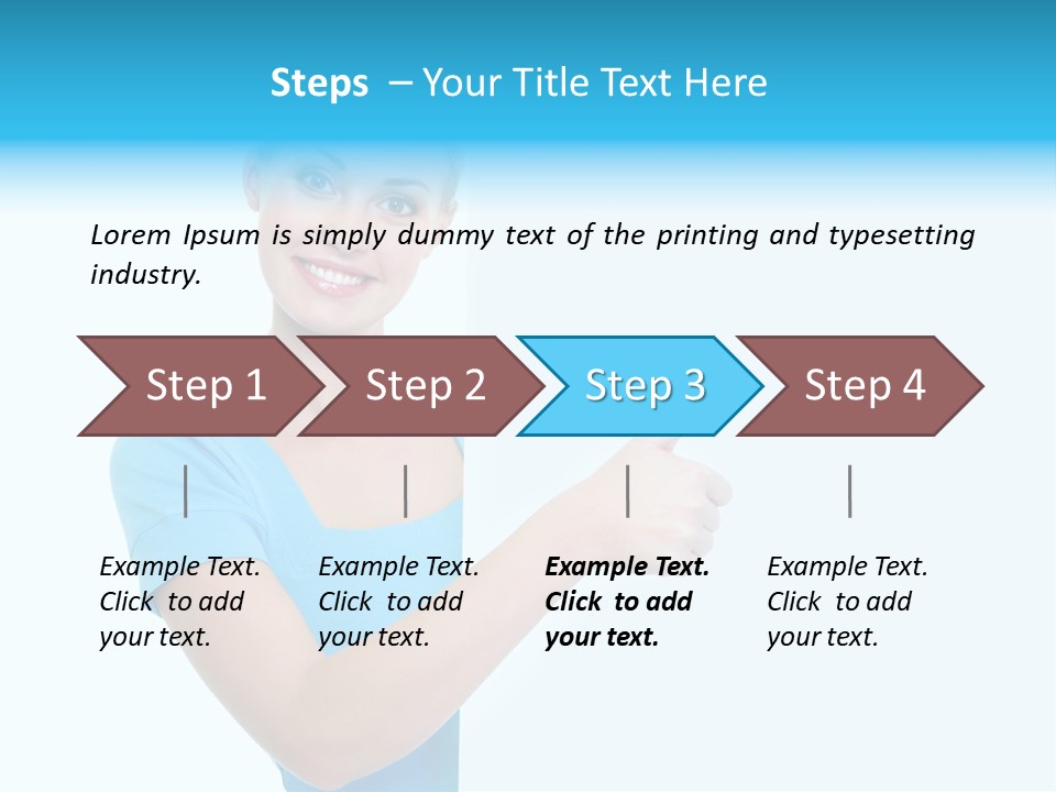Horizontal Casual Isolated PowerPoint Template