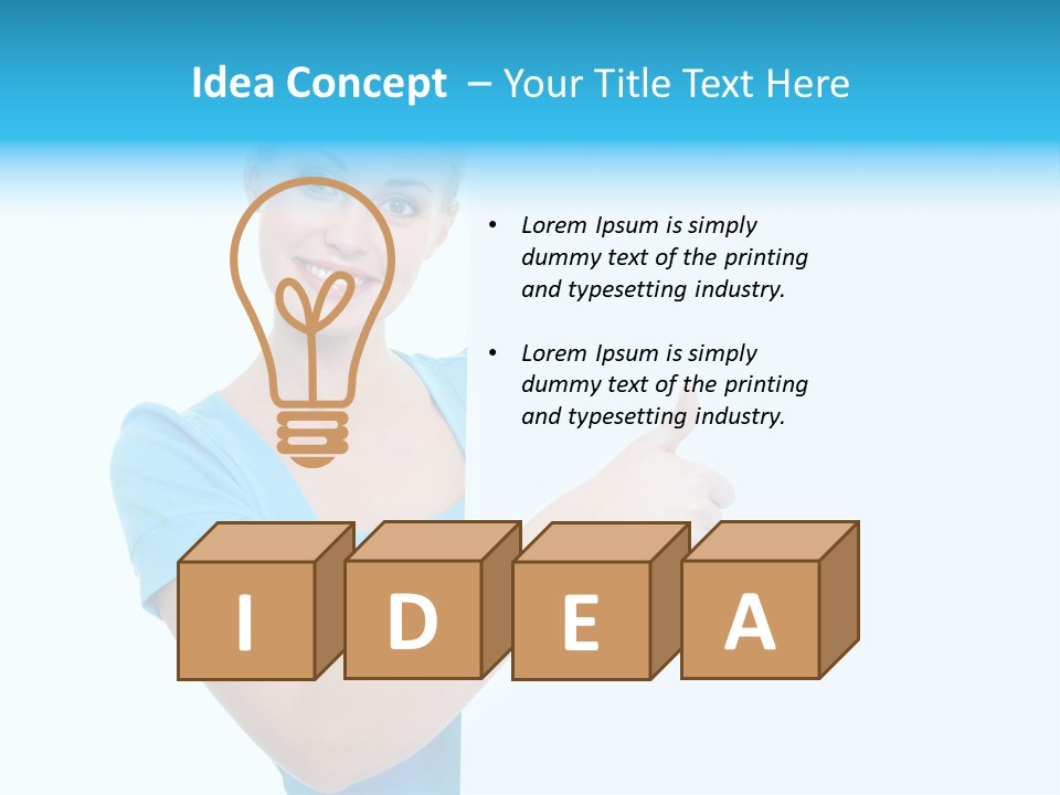 Horizontal Casual Isolated PowerPoint Template