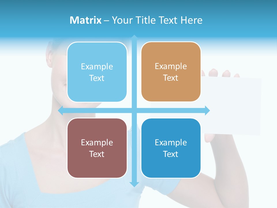 Point Girl Copy Space PowerPoint Template