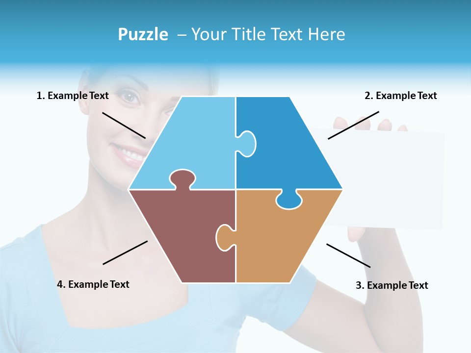 Point Girl Copy Space PowerPoint Template