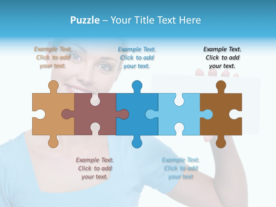 Point Girl Copy Space PowerPoint Template