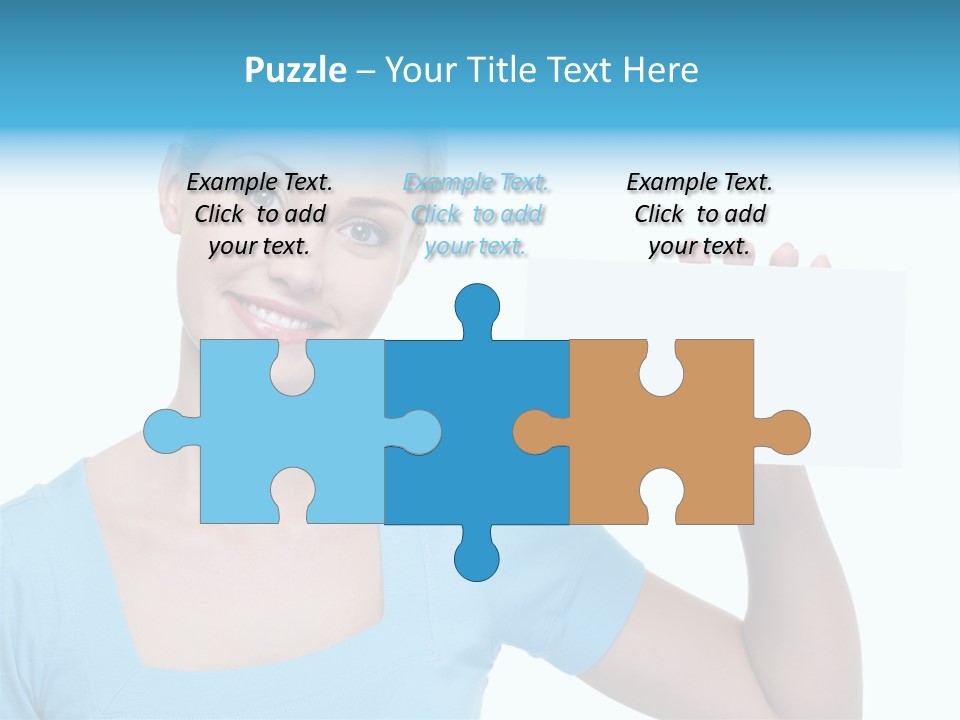 Point Girl Copy Space PowerPoint Template