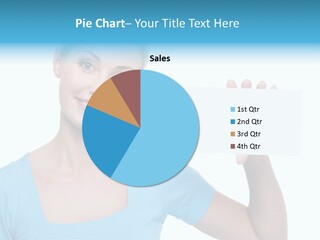 Point Girl Copy Space PowerPoint Template