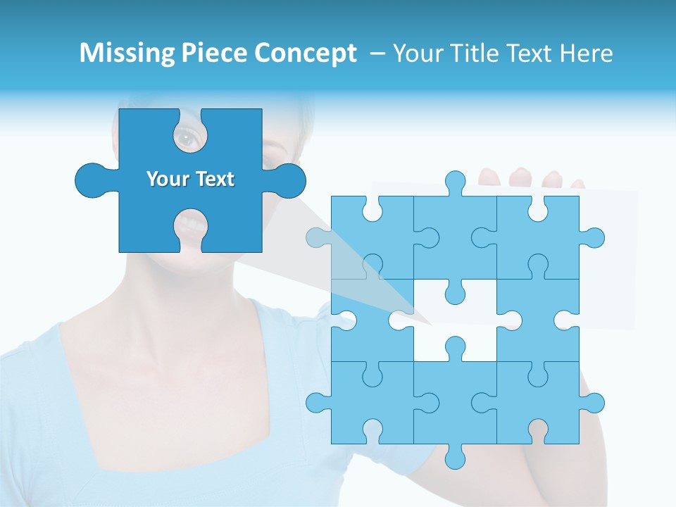 Point Girl Copy Space PowerPoint Template