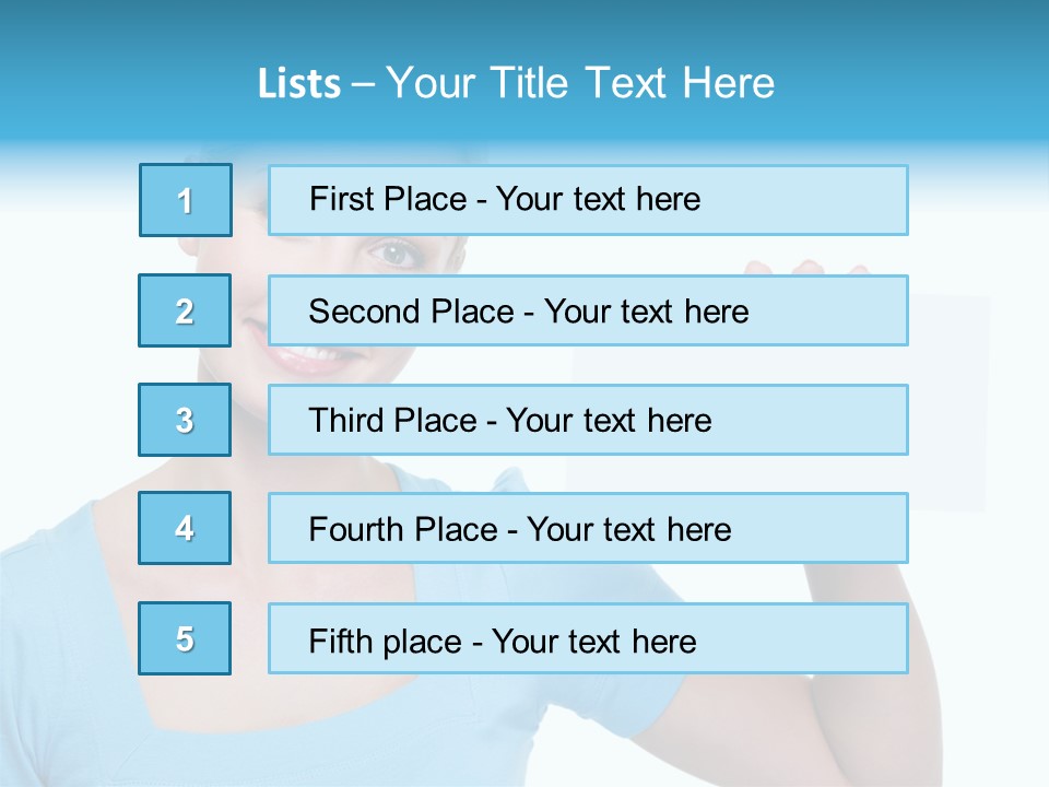 Point Girl Copy Space PowerPoint Template