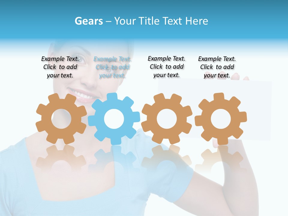 Point Girl Copy Space PowerPoint Template