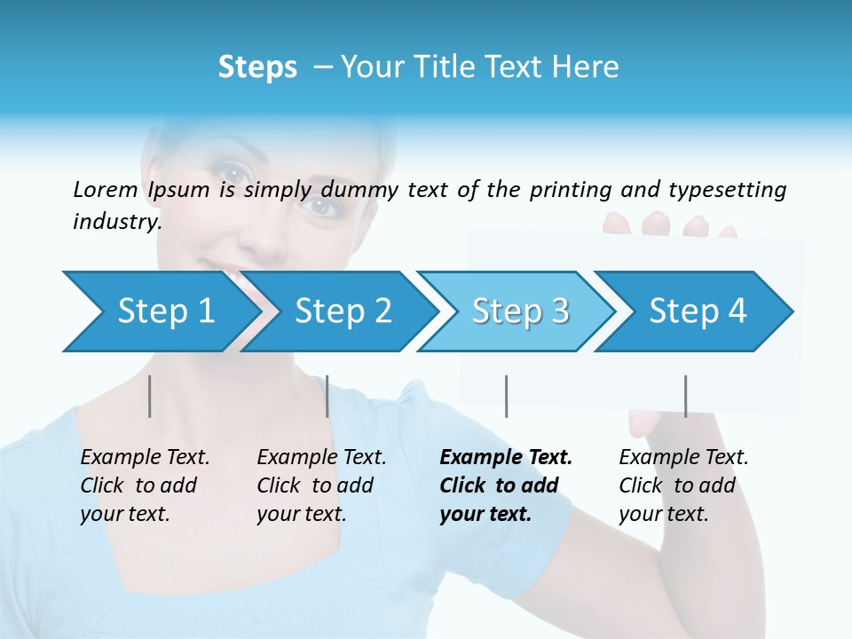 Point Girl Copy Space PowerPoint Template