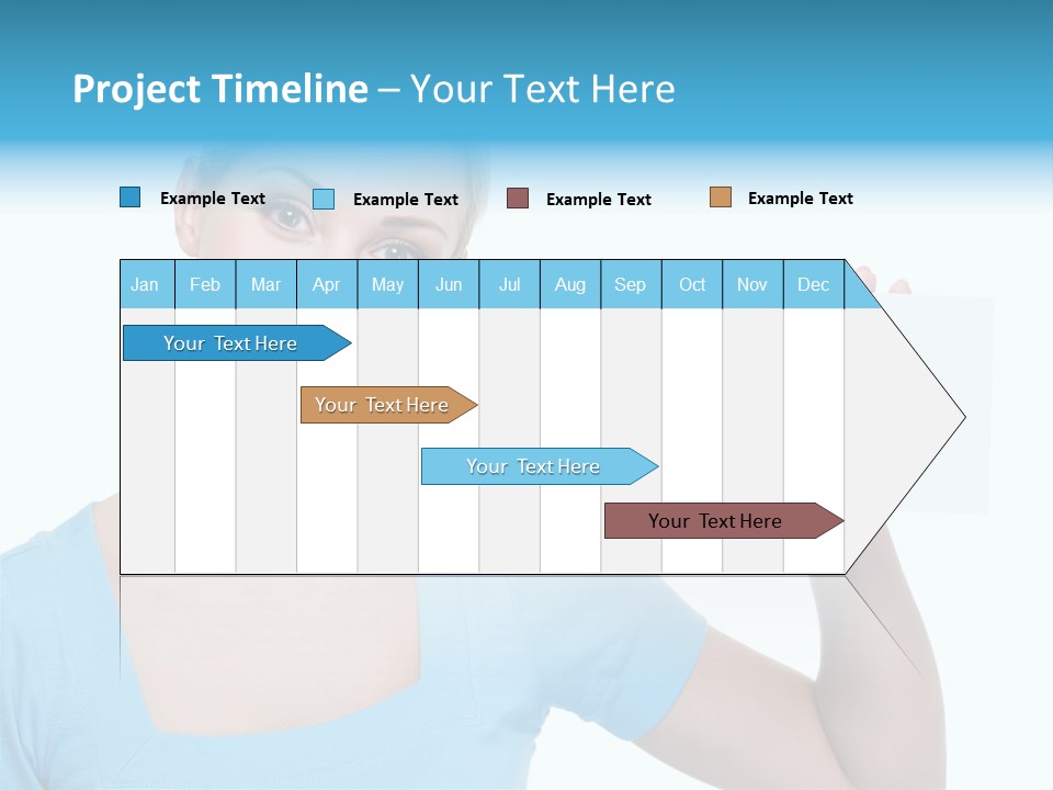 Point Girl Copy Space PowerPoint Template