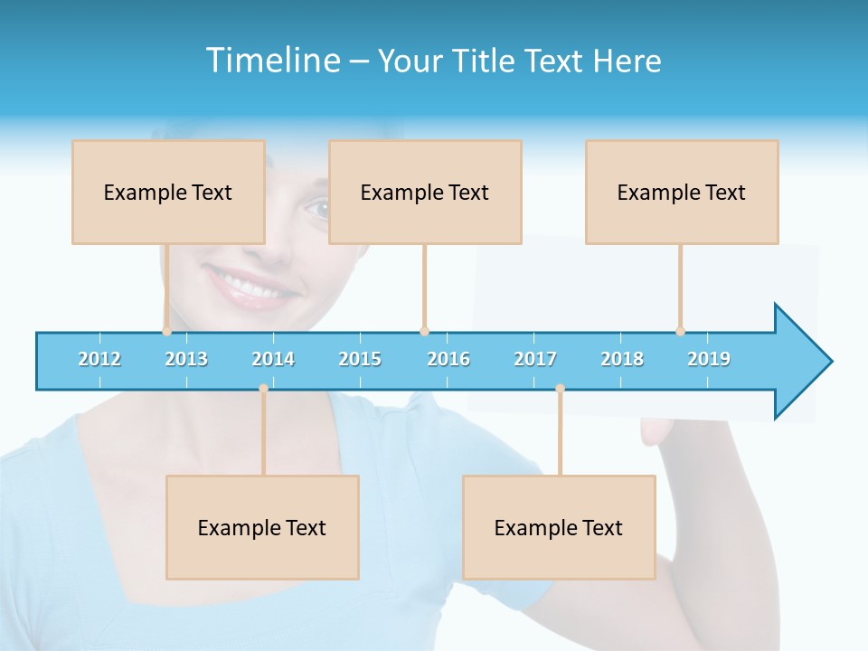 Point Girl Copy Space PowerPoint Template