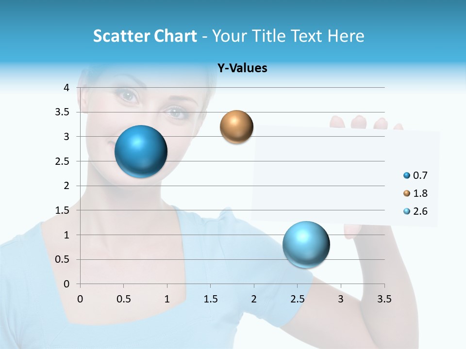 Point Girl Copy Space PowerPoint Template