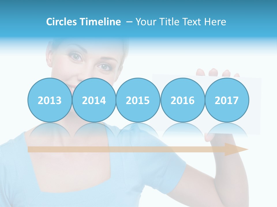 Point Girl Copy Space PowerPoint Template