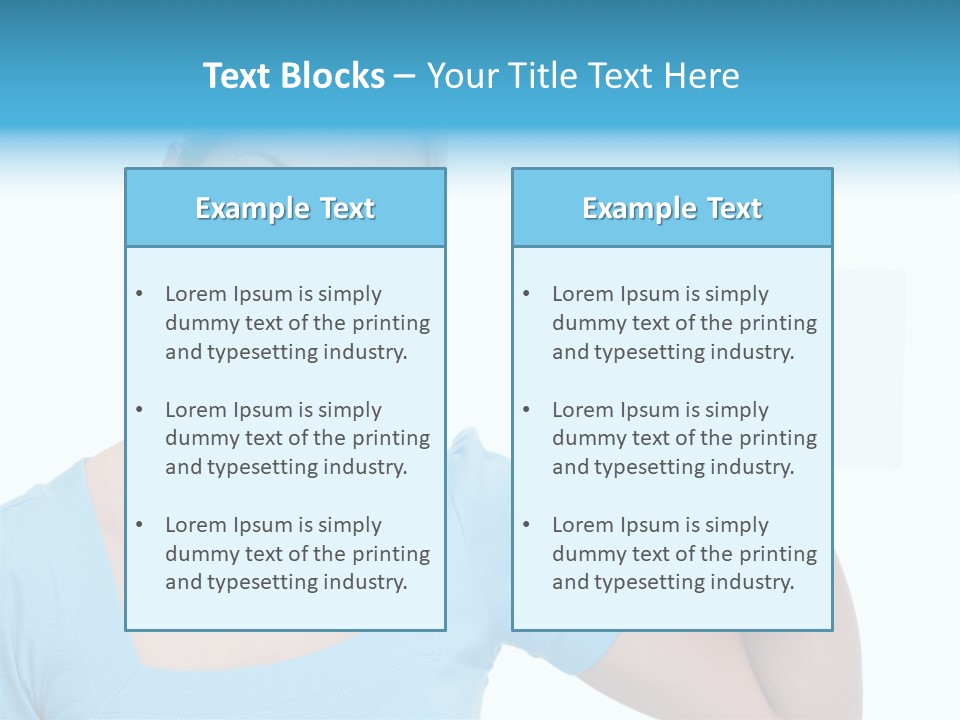 Point Girl Copy Space PowerPoint Template