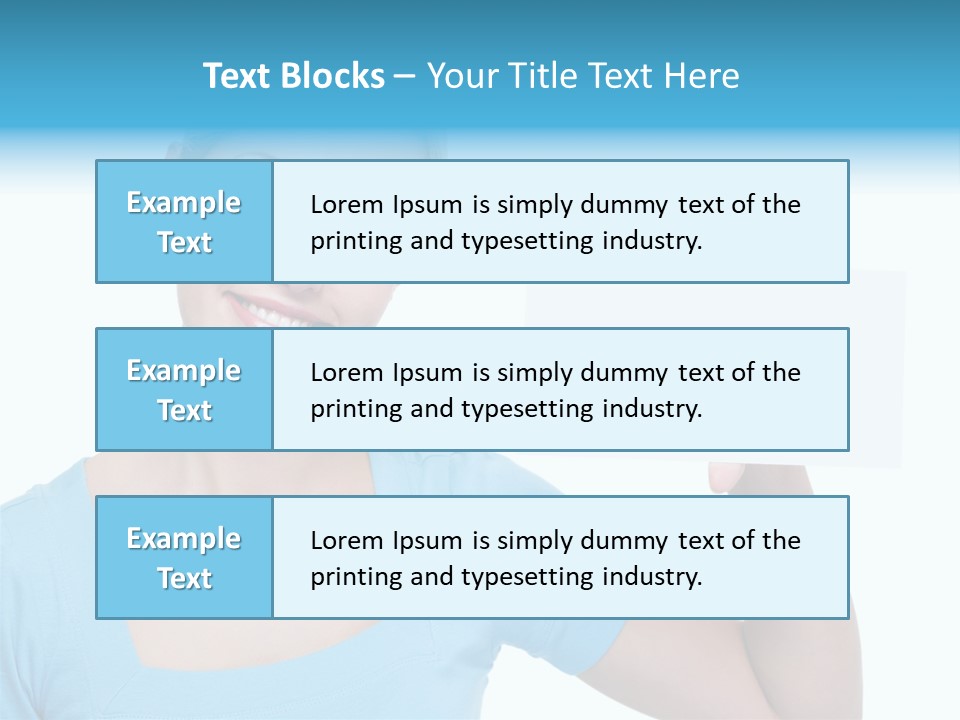 Point Girl Copy Space PowerPoint Template