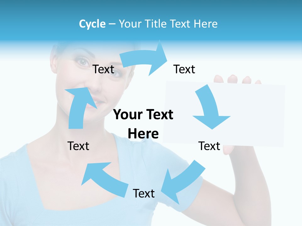 Point Girl Copy Space PowerPoint Template