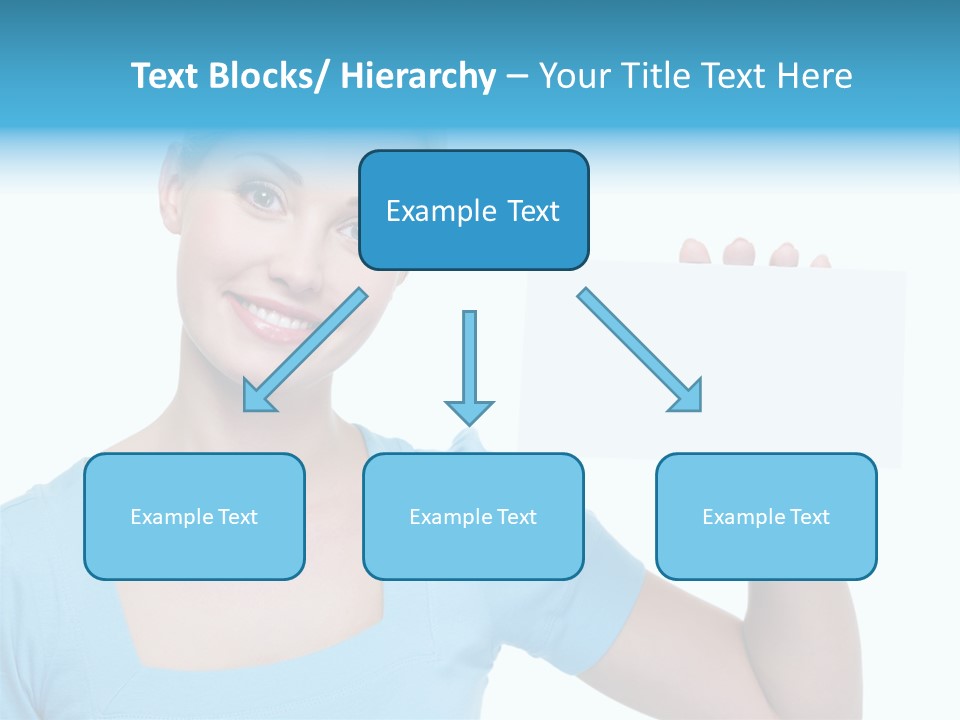 Point Girl Copy Space PowerPoint Template