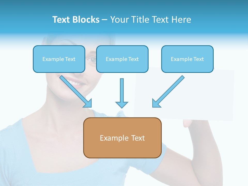 Point Girl Copy Space PowerPoint Template