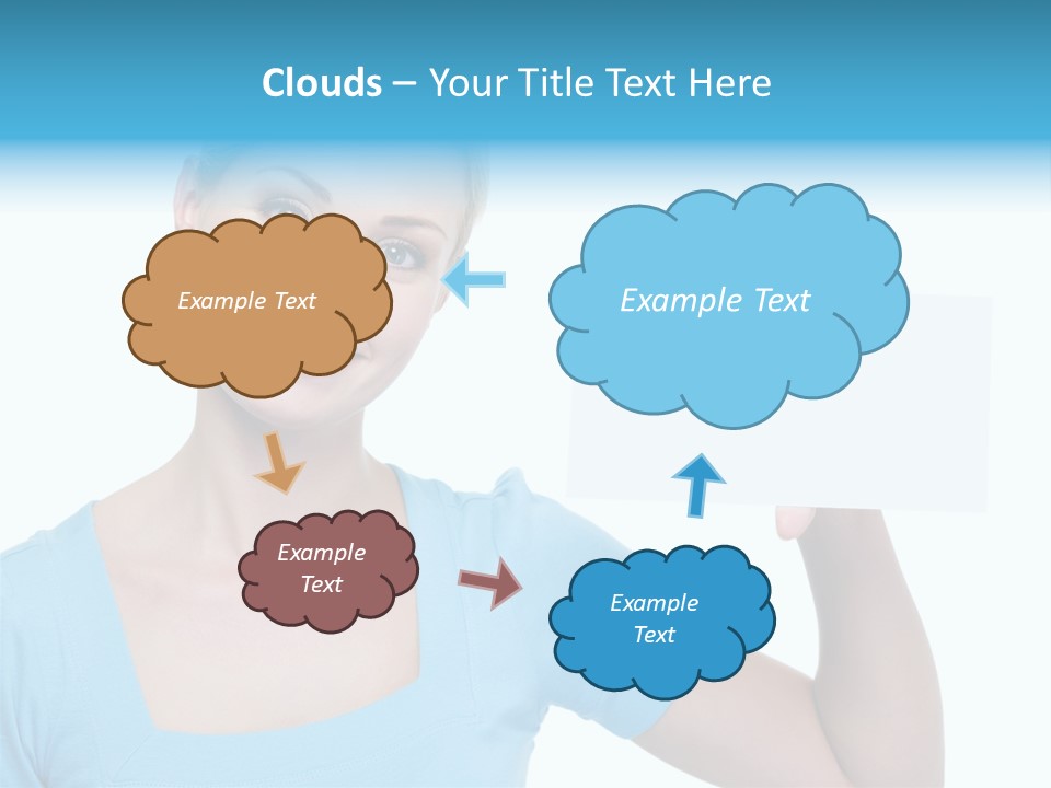 Point Girl Copy Space PowerPoint Template