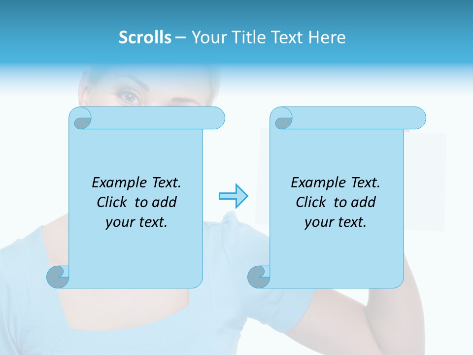 Point Girl Copy Space PowerPoint Template