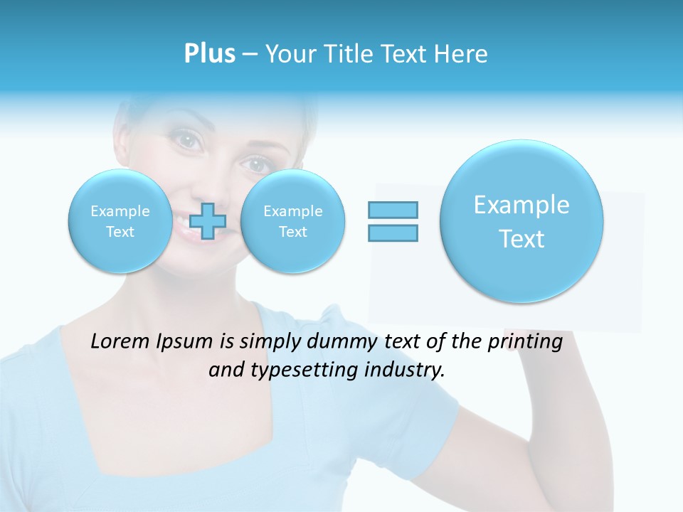 Point Girl Copy Space PowerPoint Template