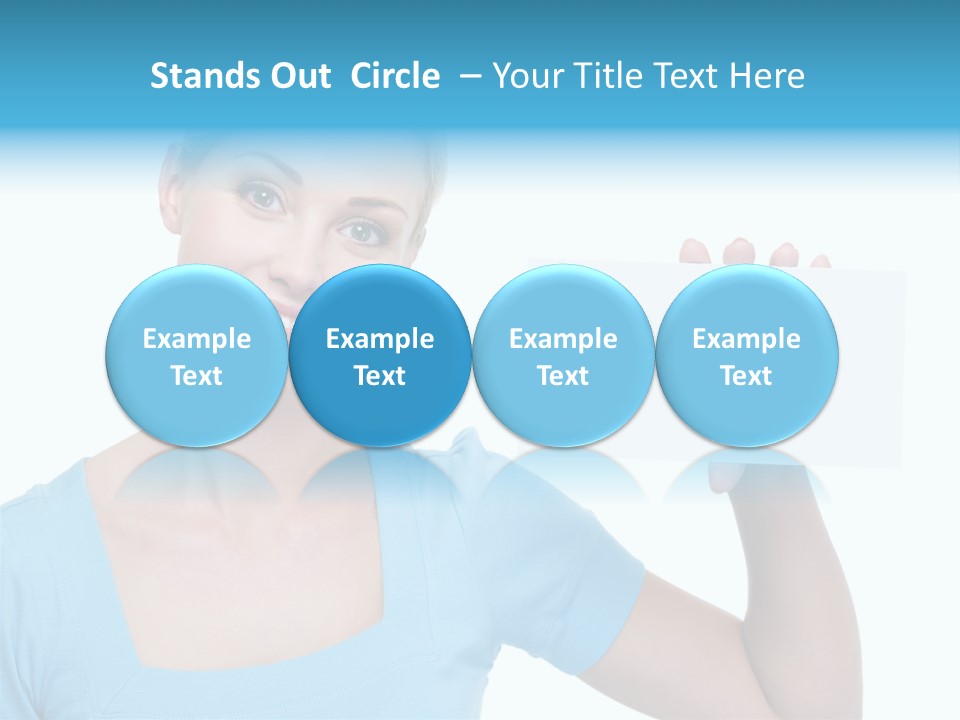 Point Girl Copy Space PowerPoint Template