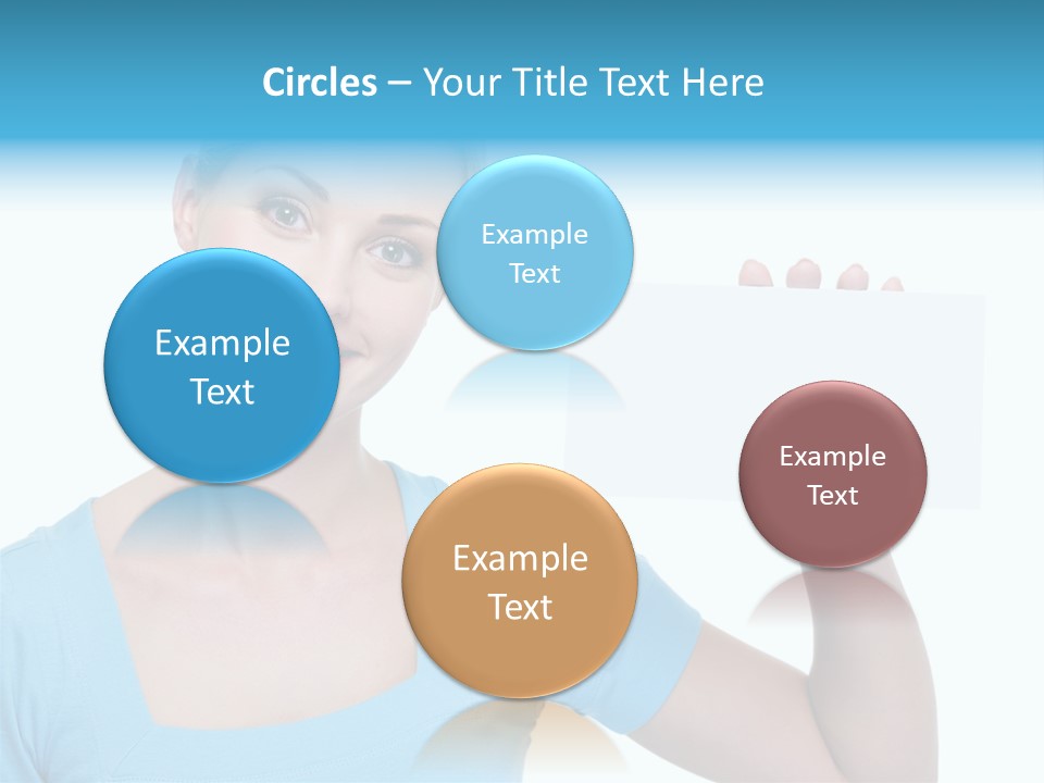 Point Girl Copy Space PowerPoint Template