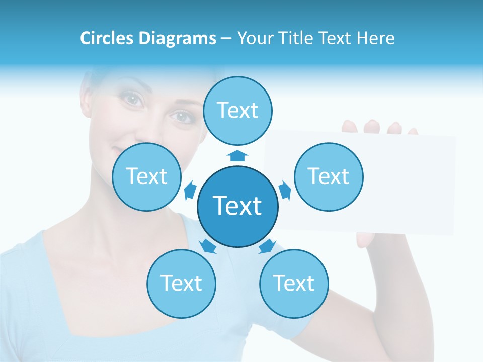 Point Girl Copy Space PowerPoint Template