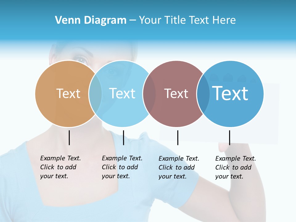 Point Girl Copy Space PowerPoint Template