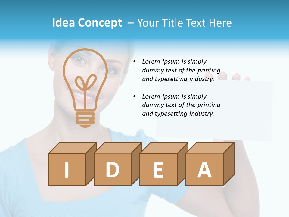 Point Girl Copy Space PowerPoint Template