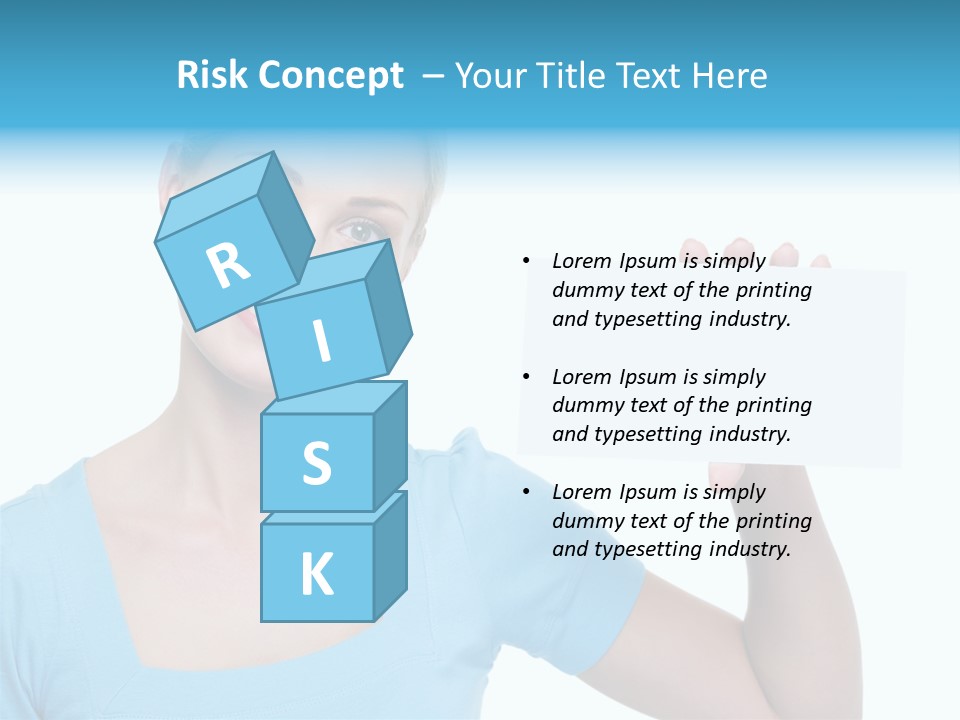 Point Girl Copy Space PowerPoint Template